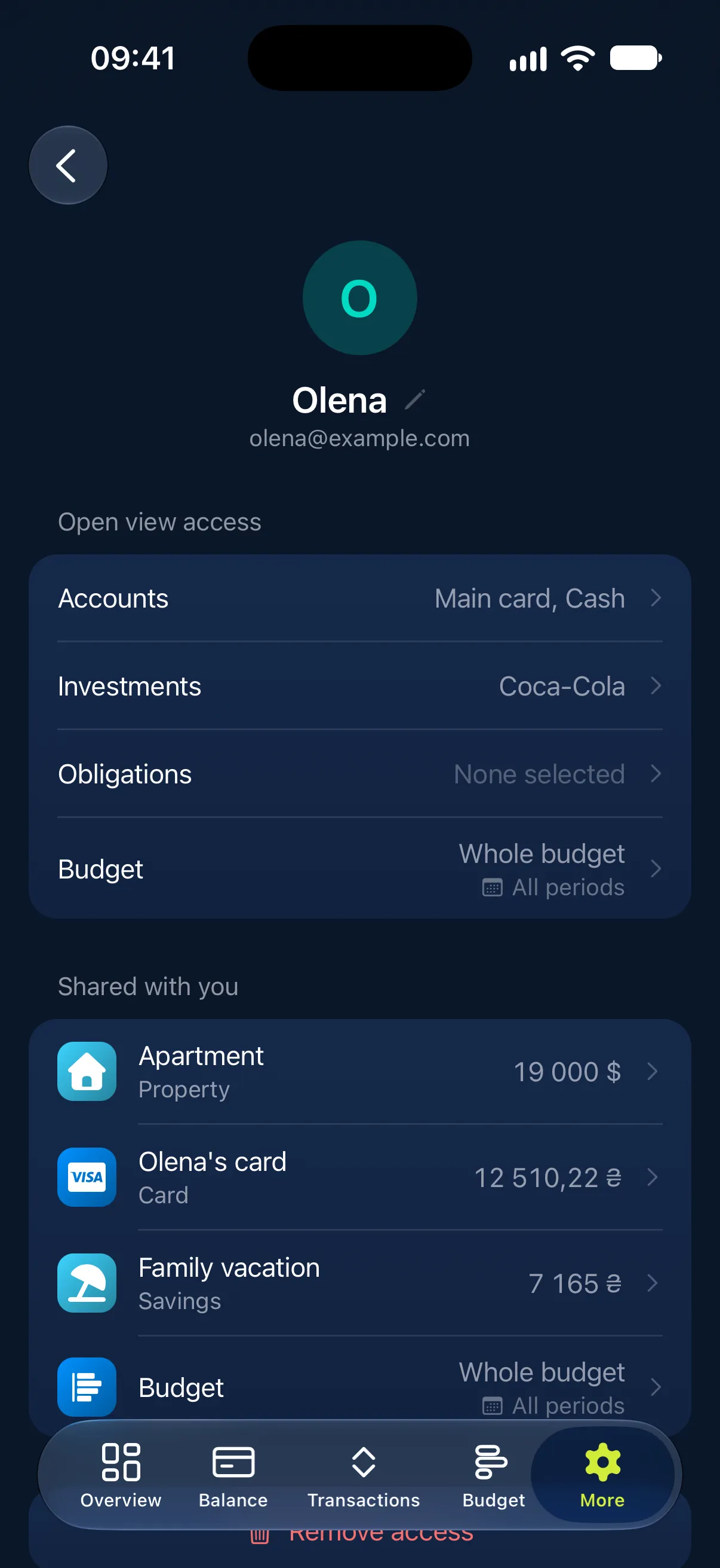 Family sharing: Family finances together